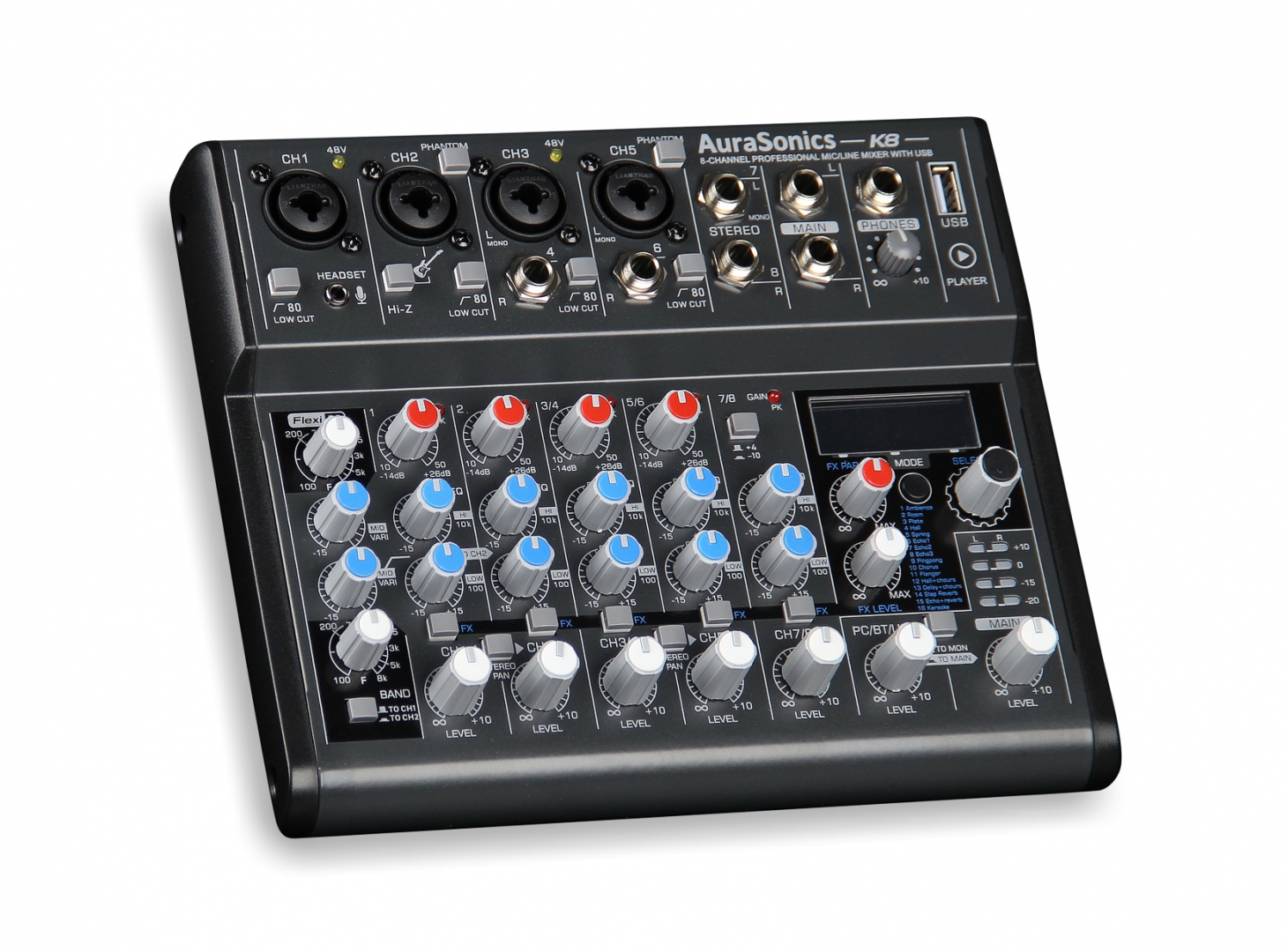 AuraSonics K8 компактный микшерный пульт в Асбесте