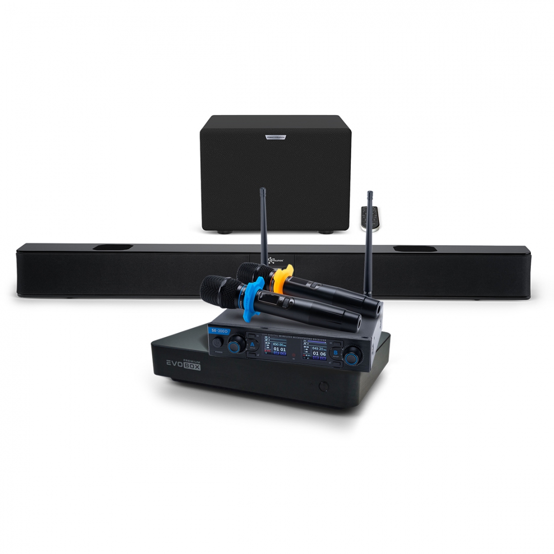 Hi-End караоке-система EVOBOX Premium + EvoSoundBar (саундбар с караоке) в Асбесте